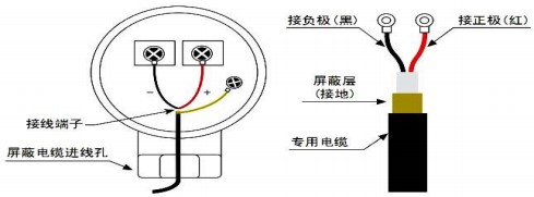 小口徑超聲波流量計探頭接線圖